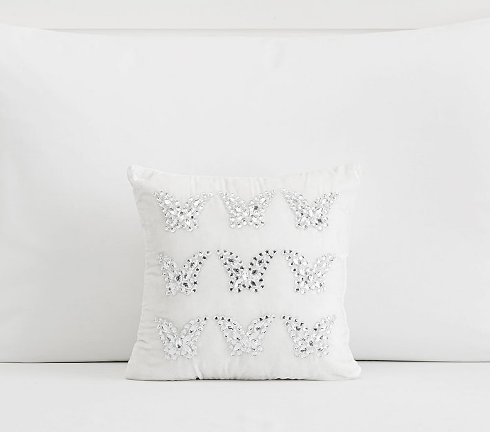 Monique Lhuillier Embellished Butterfly Pillow