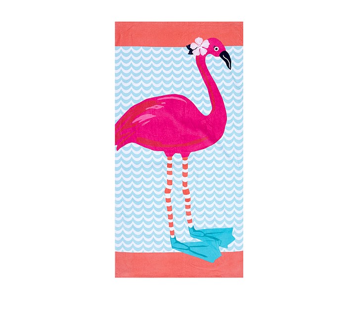 St Tropez Flamingo Mini Beach Towel