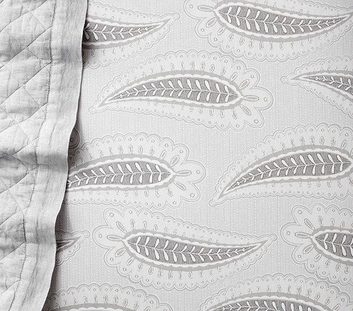 Paisley Sateen Oval Crib Fitted Sheet