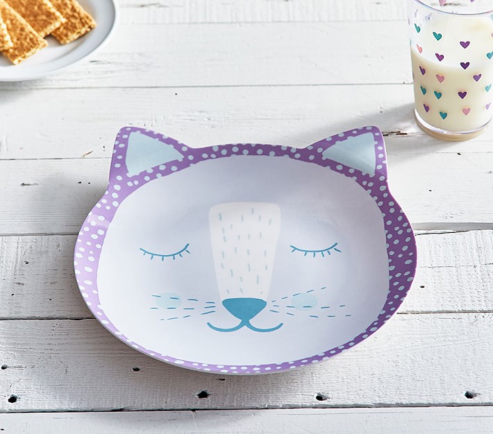 Lavender Kitty Plate