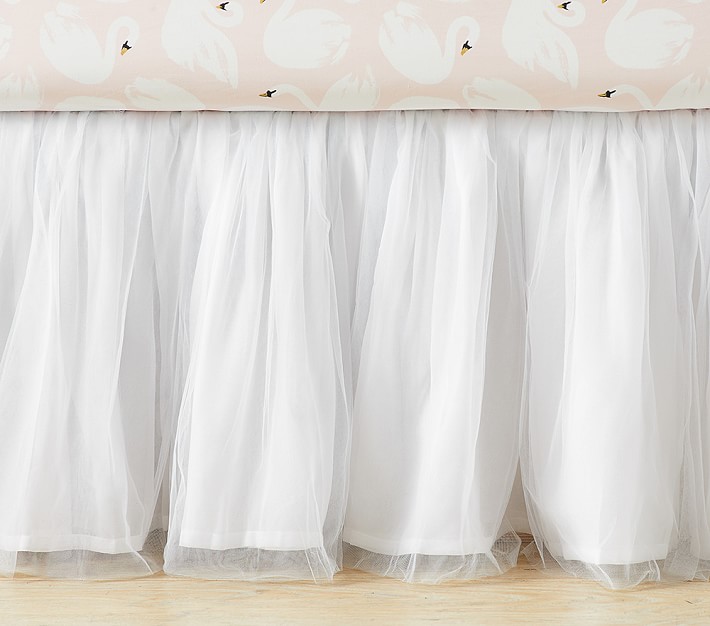 The Emily & Meritt Tulle Crib Skirt Pottery Barn Kids