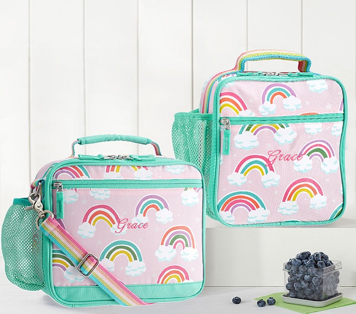 Mackenzie Pink Reflective Rainbow Lunch Boxes