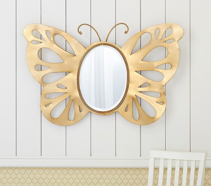 Jumbo Gold Butterfly Mirror
