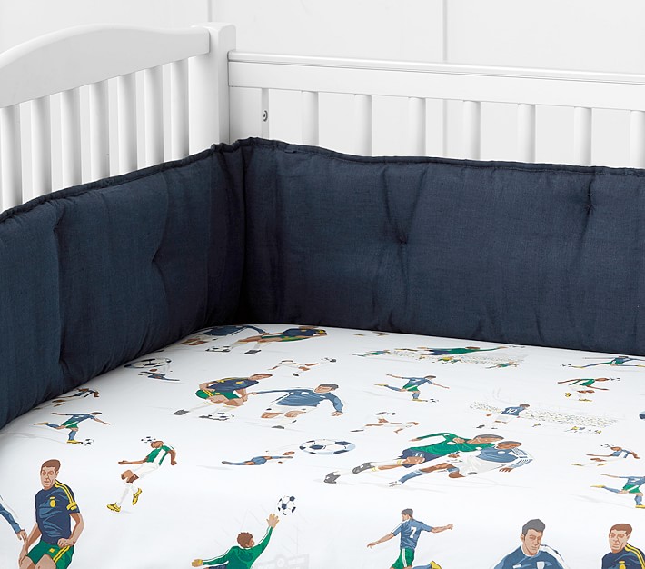 Vintage Soccer Crib Fitted Sheet