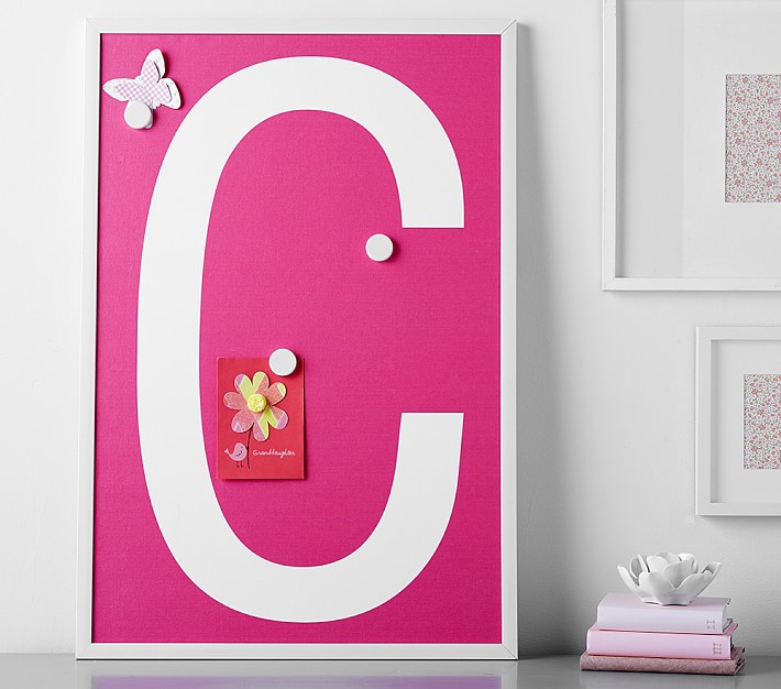 Pink Letter Magnet Board