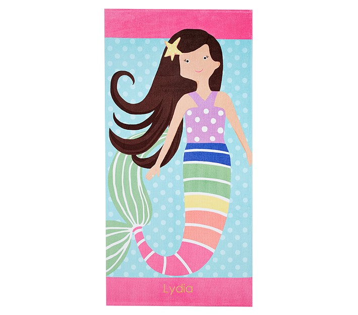 Rainbow Mermaid Mini Beach Towel