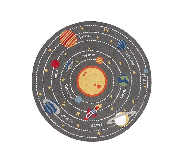 Space Play Rug 7 ft Round