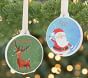 Personalized Ceramic Merry &amp; Bright Santa Ornament