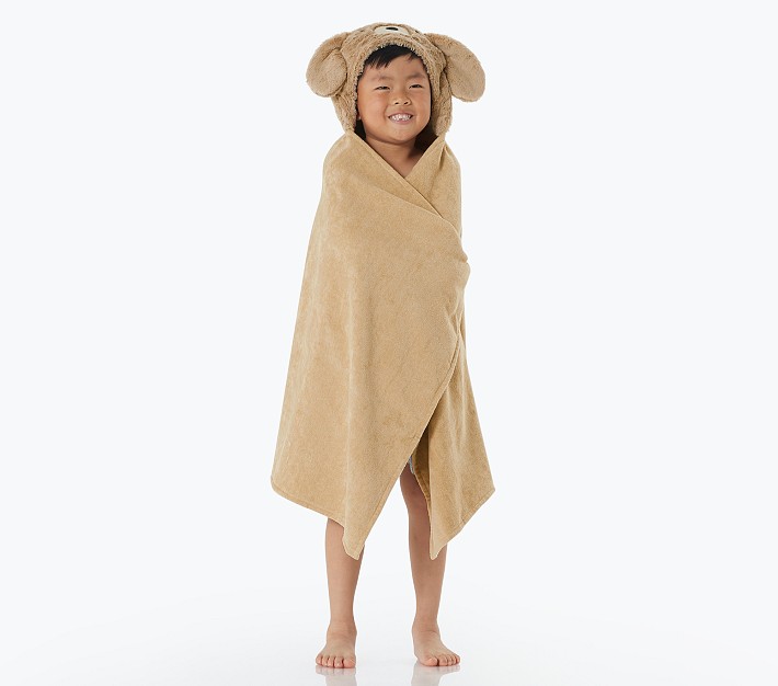 Faux-Fur Labradoodle Kid Hooded Towel