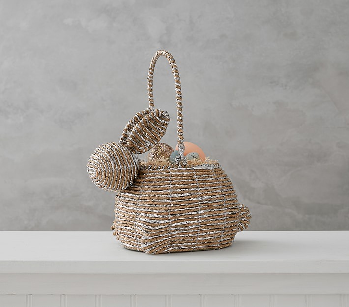 Silver Rope Bunny Shaped Basket