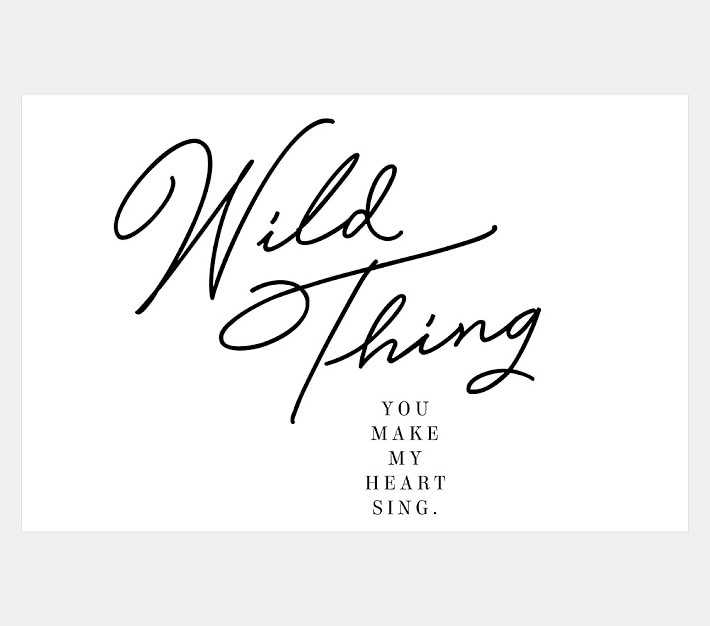 Wild Thing You Make My Heart Sing Wall Art by Honeymoon Hotel