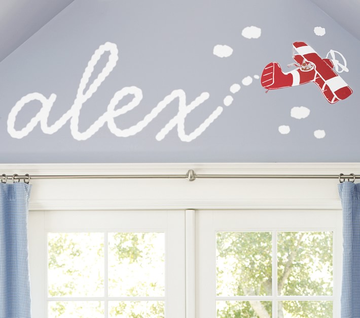 Plane &amp; Clouds Personalized Decal