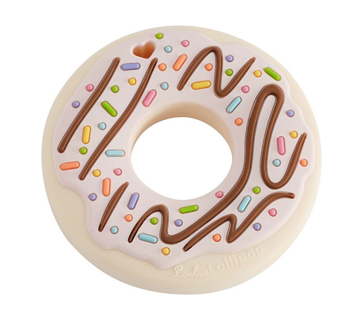 LouLou Lollipop Pink Donut Silicone Teether