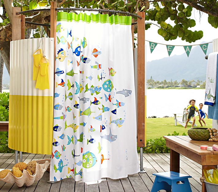 Funny Fish Shower Curtain