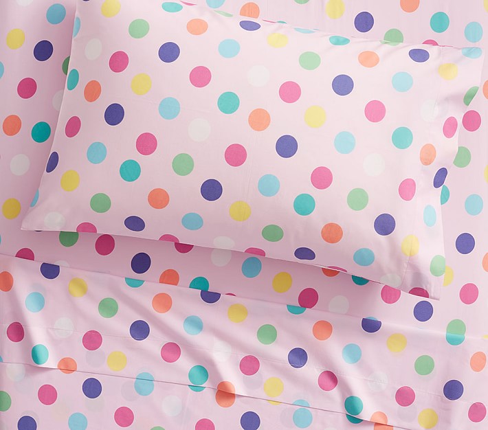 Oversized Dot Organic Sheet Set &amp; Pillowcases
