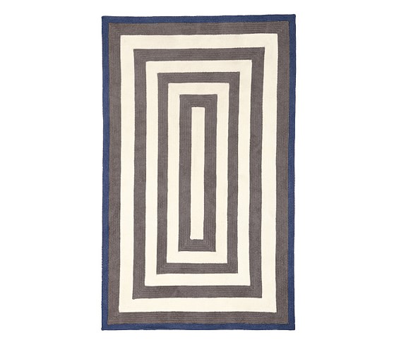 Boys Custom Capel Rectangle Rug, Solid Color Rug