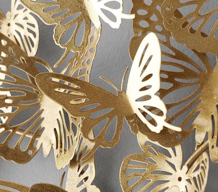 Aldora Golden Butterfly Wall Art Set