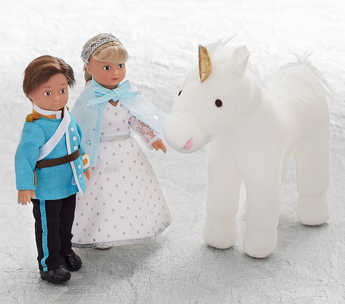 Dollhouse Ice Castle Princess, Prince &amp; Unicorn