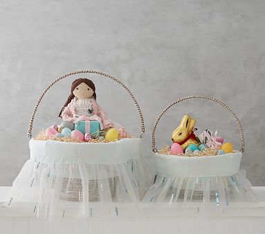 Monique Lhuillier Sequin Tulle Easter Basket | Pottery Barn Kids