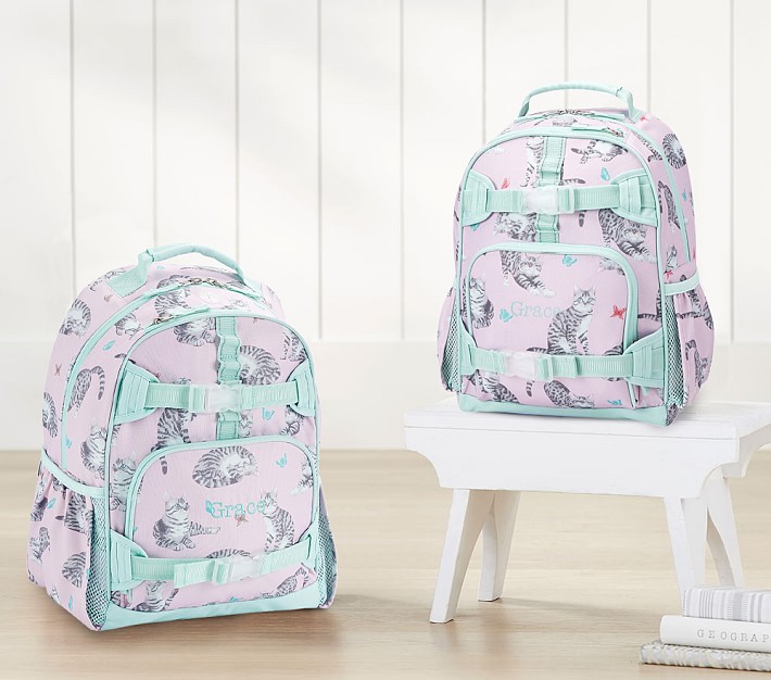 Mackenzie Pink/Aqua Sweet Kitty Backpacks