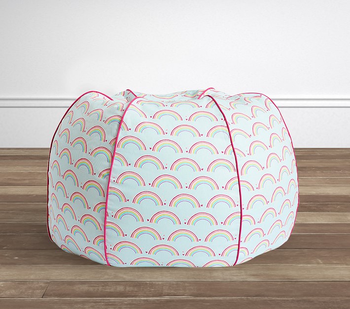 Light Blue Allover Print Rainbow Anywhere Beanbag<sup>&#8482;</sup> Slipcover Only