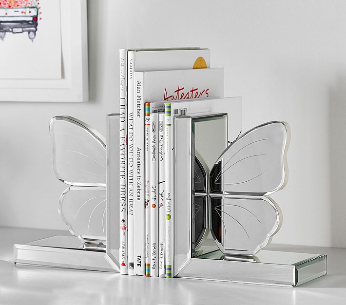 Butterfly Mirrored Bookends