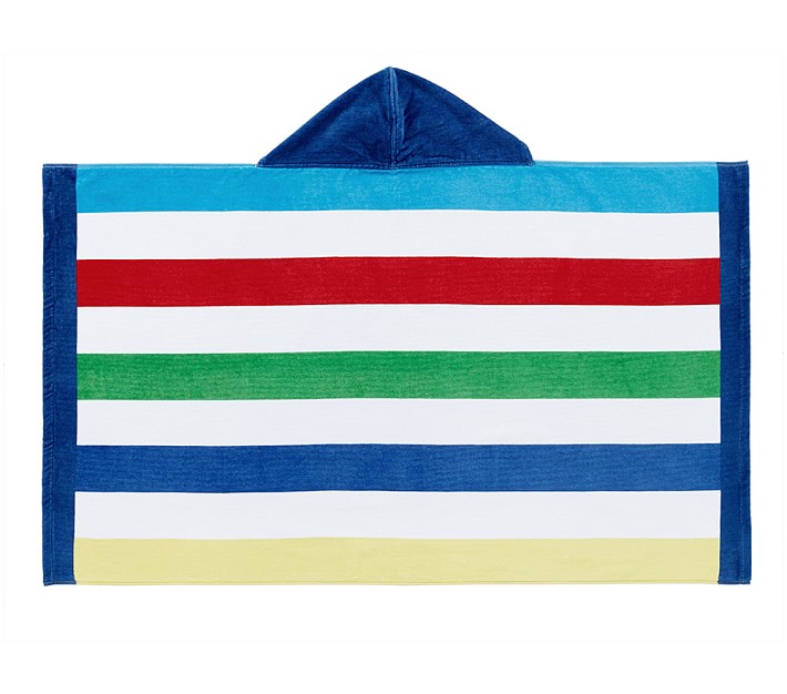 Multi Stripe Kid Beach Hooded Towel