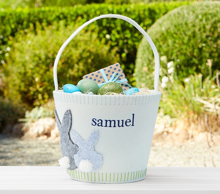 Felt Bunny Easter Bucket