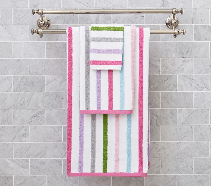 Multi Stripe Jacquard Bath Towel Collection