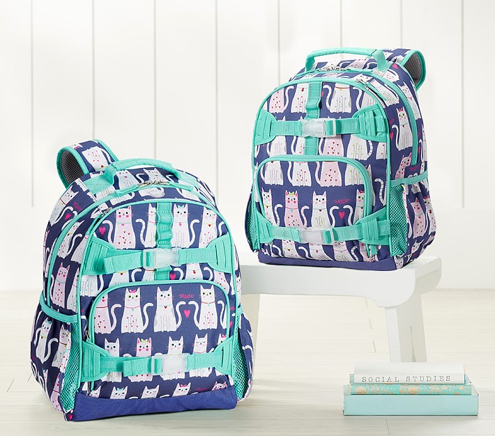 Mackenzie Navy/Turquoise Kitty Hearts Backpack