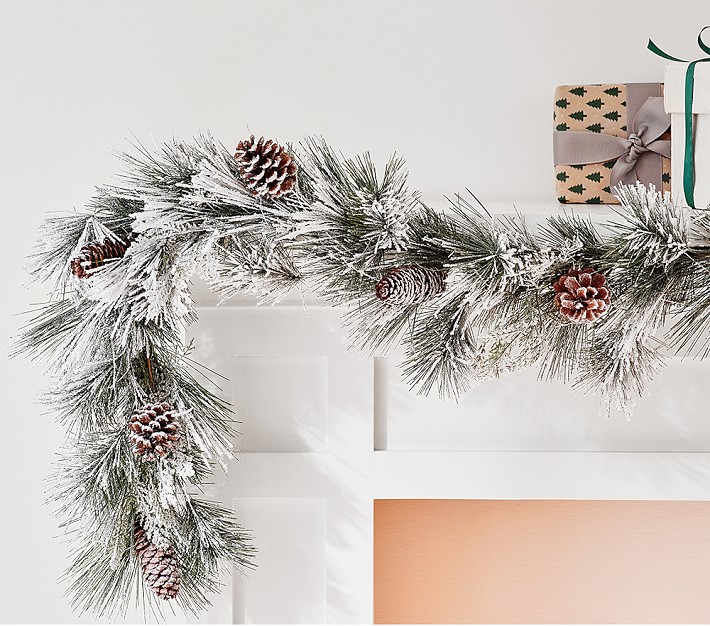 Frosted Pine Cone Garland
