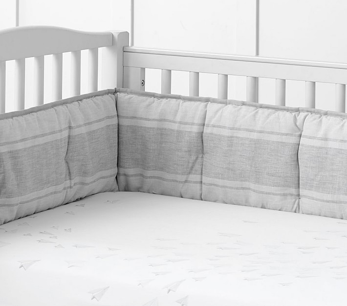 Monique Lhuillier Paper Plane Sateen Crib Fitted Sheet