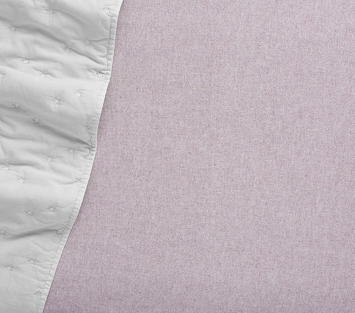 Heathered Organic Flannel Crib Fitted Sheet