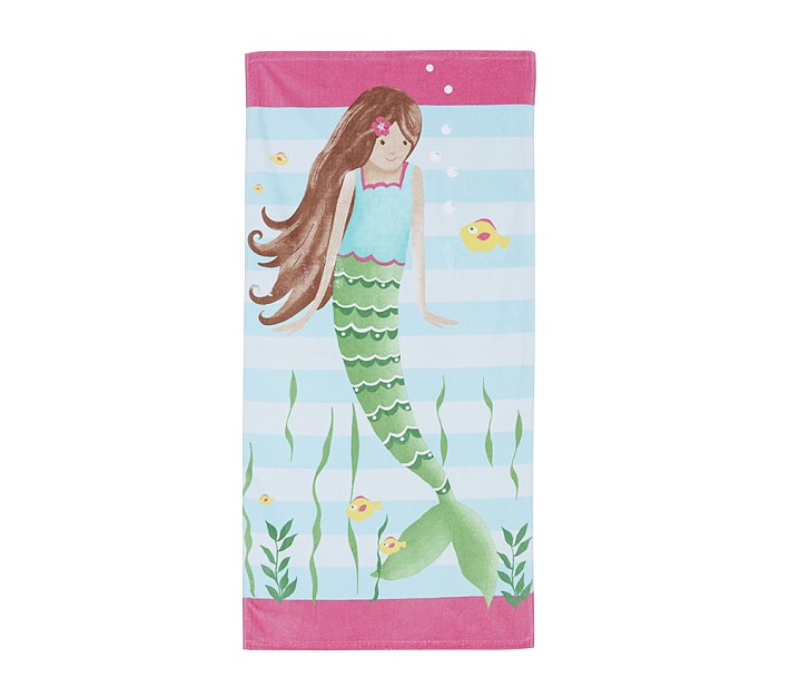 Classic Icon Brunette Mermaid Mini Towel
