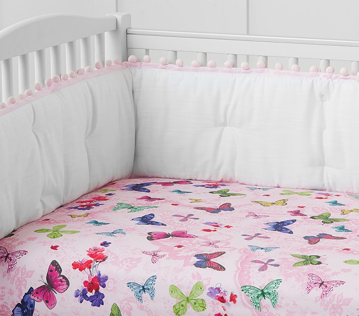 Lace Butterfly Crib Fitted Sheet