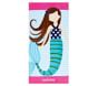 St Tropez Brunette Mermaid Icon Kid Beach Towel