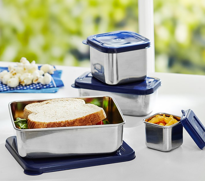 Spencer Stainless Steel Navy Containers