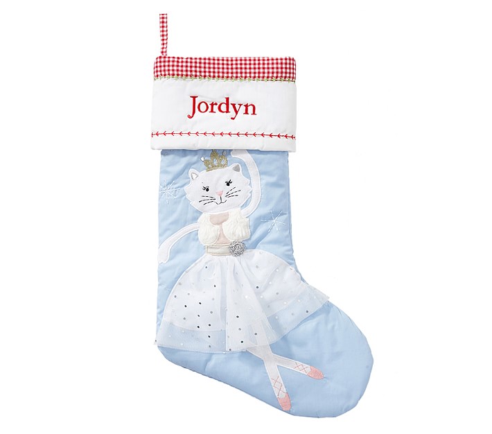 Dancing Kitty Quilted Stocking