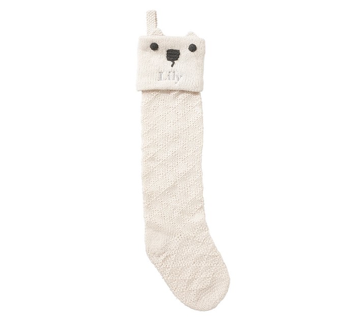 Polar Bear Knit Stocking
