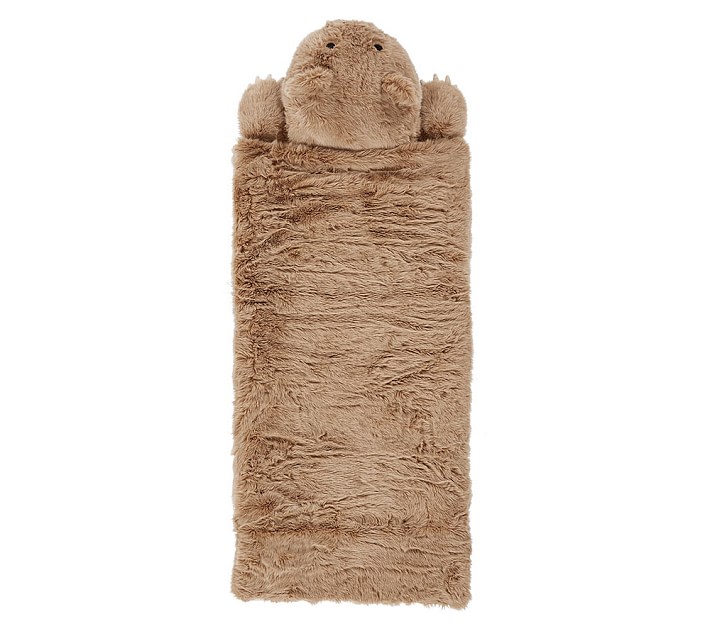 Faux-Fur Bear Sleeping Bag