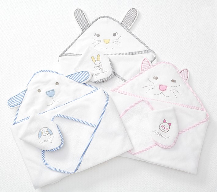 Organic Baby Hooded Towel &amp; Washcloth Gift Set