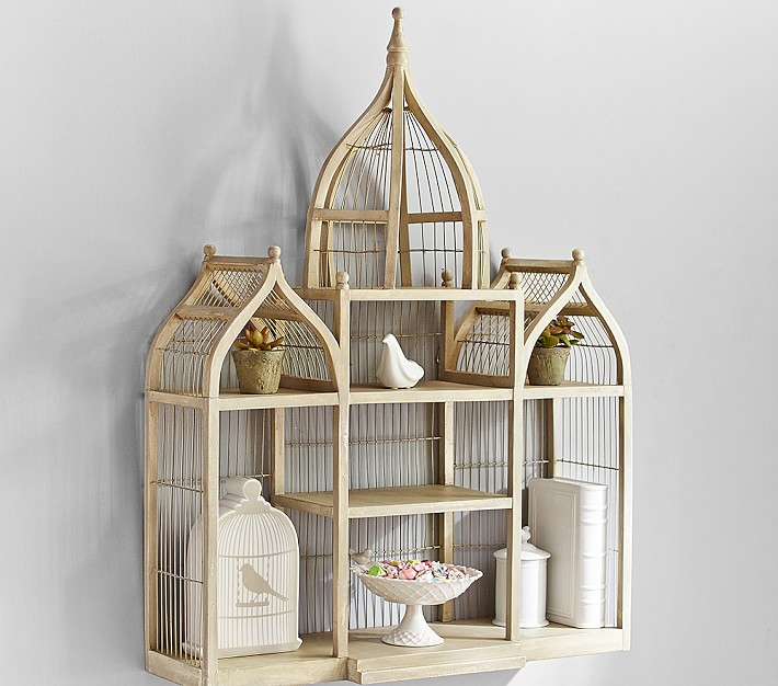 Antique Birdcage Shelf