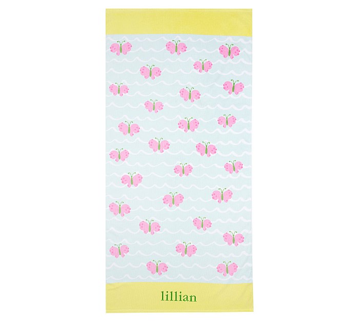 Allover Butterfly Kid Beach Towel Spring18
