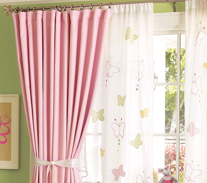 Mini Dot Curtain with Blackout Liner