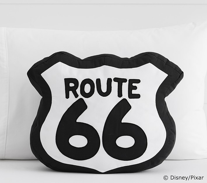 Disney and Pixar <em>Cars</em> Route 66 Shaped Pillow