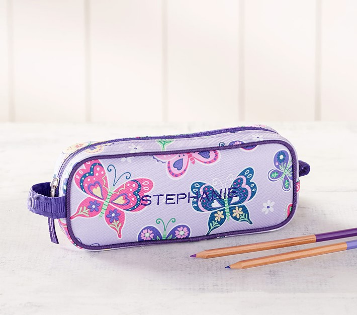 Mackenzie Lavender Butterfly Pencil Case