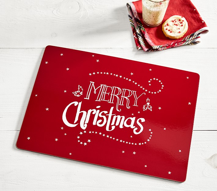 Merry Christmas Cork Placemat