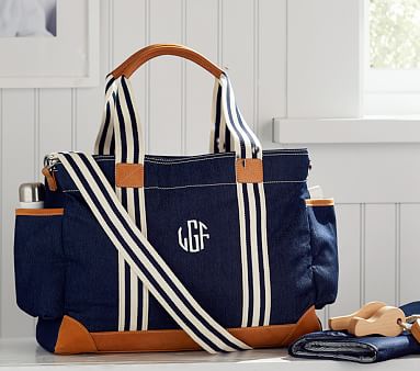 Indigo Denim Classic Diaper Bag | Pottery Barn Kids