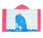 Happy Whale Kid Beach Hooded Towel