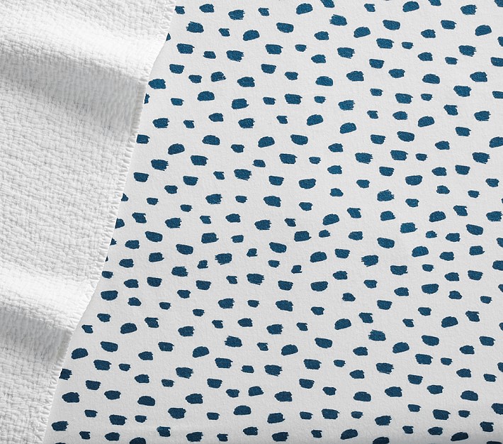Brushstroke Dot Flannel Crib Fitted Sheet